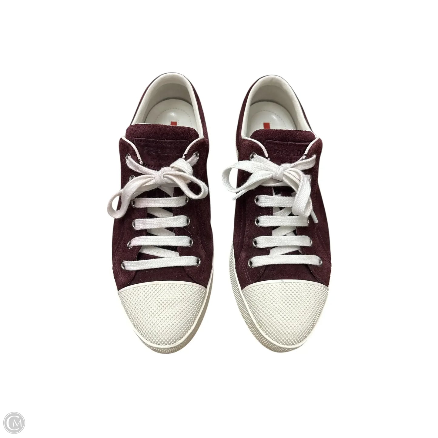 Shoes Luxury Designer By Prada In Maroon