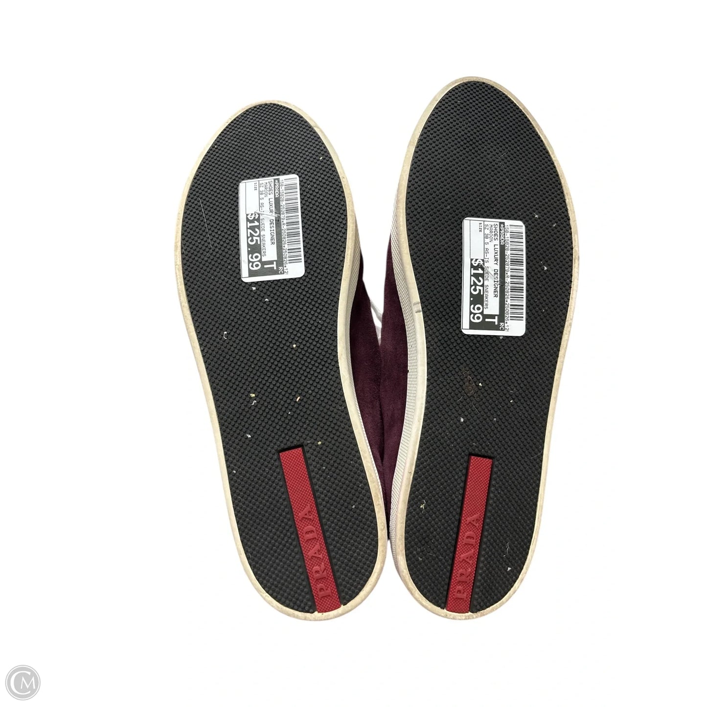 Shoes Luxury Designer By Prada In Maroon