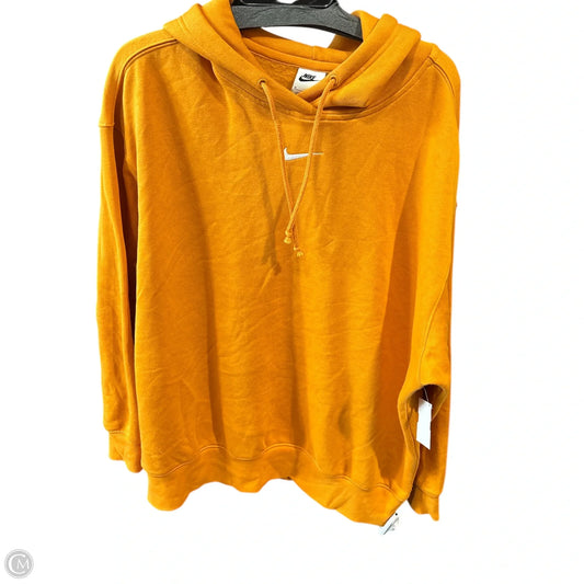 Sweatshirt Hoodie By Nike Apparel In Orange, Size: M
