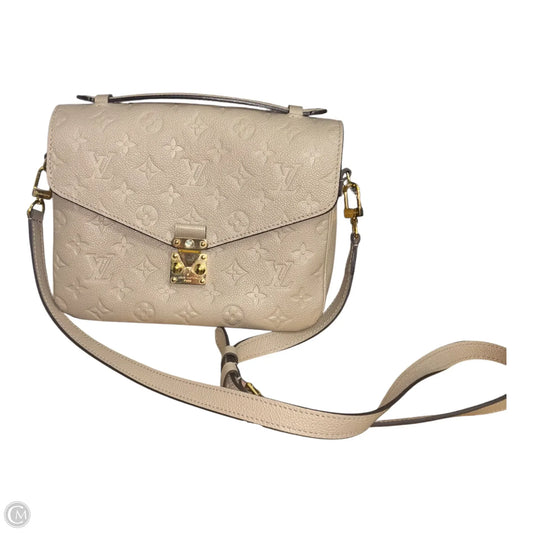 Handbag Luxury Designer By Louis Vuitton LV Monogram Pochette Métis Size : Medium Taupe