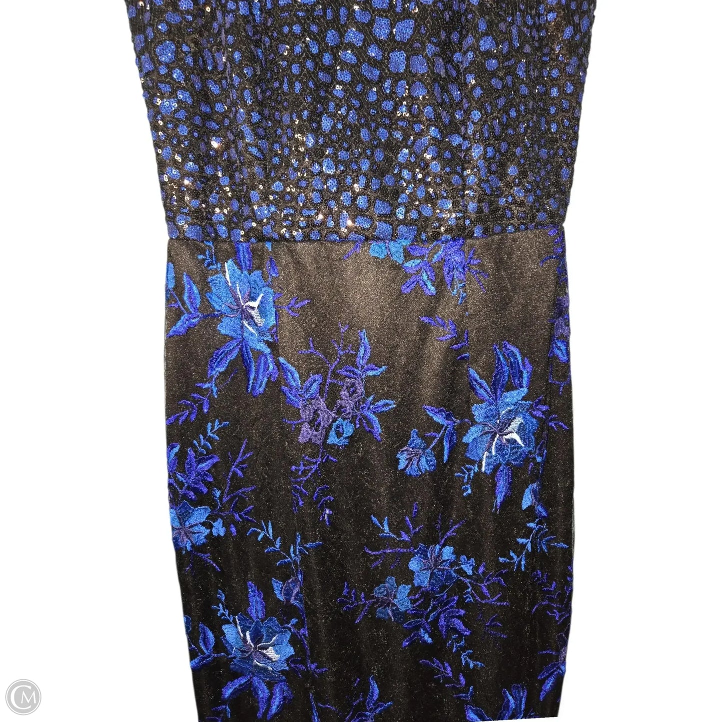 Dress Casual Midi By David Meister In Black & Blue, Size: 6