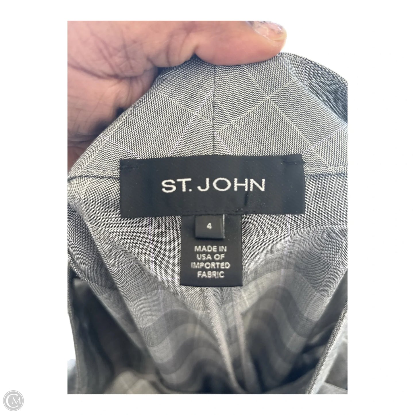 Pants Luxury Designer By St John Collection In Grey, Size: 4
