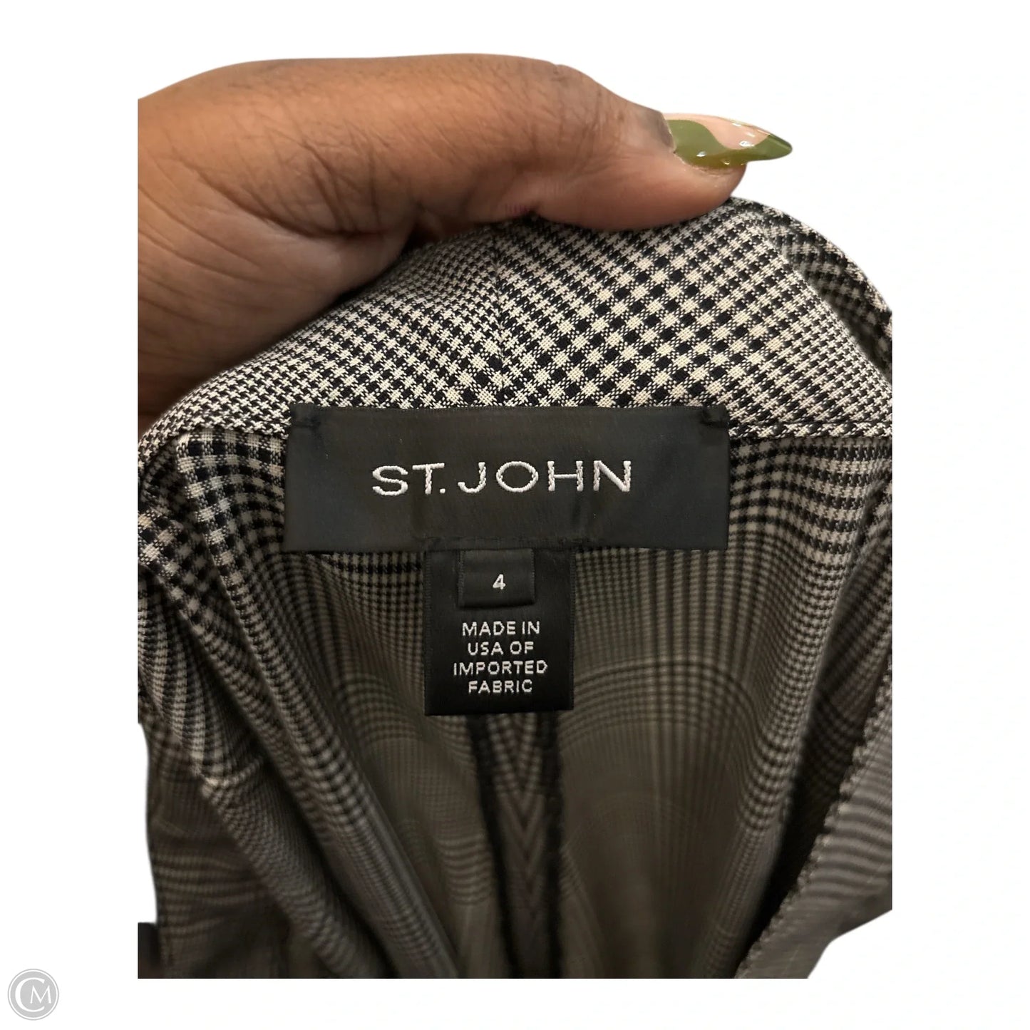 Pants Luxury Designer By St John Collection In Black & White, Size: 4
