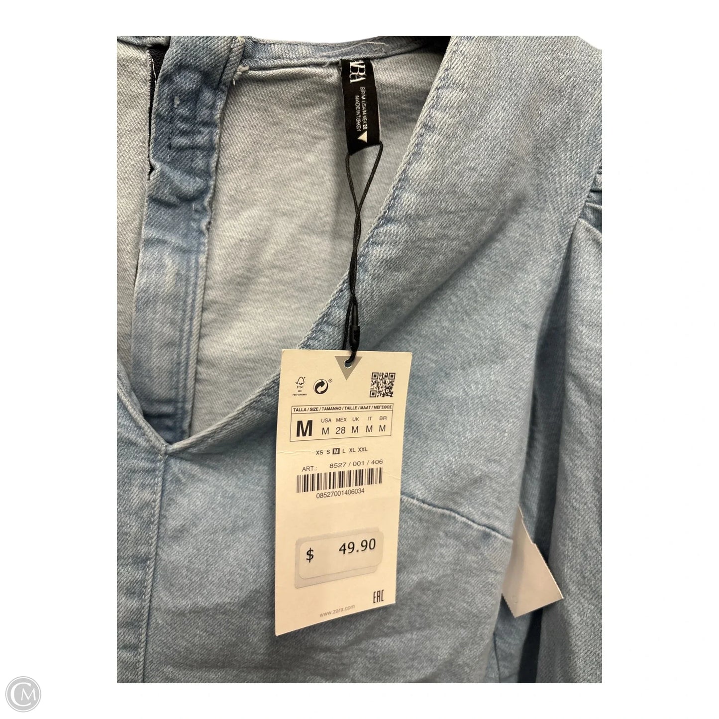 Dress Casual Short By Zara In Blue, Size: M