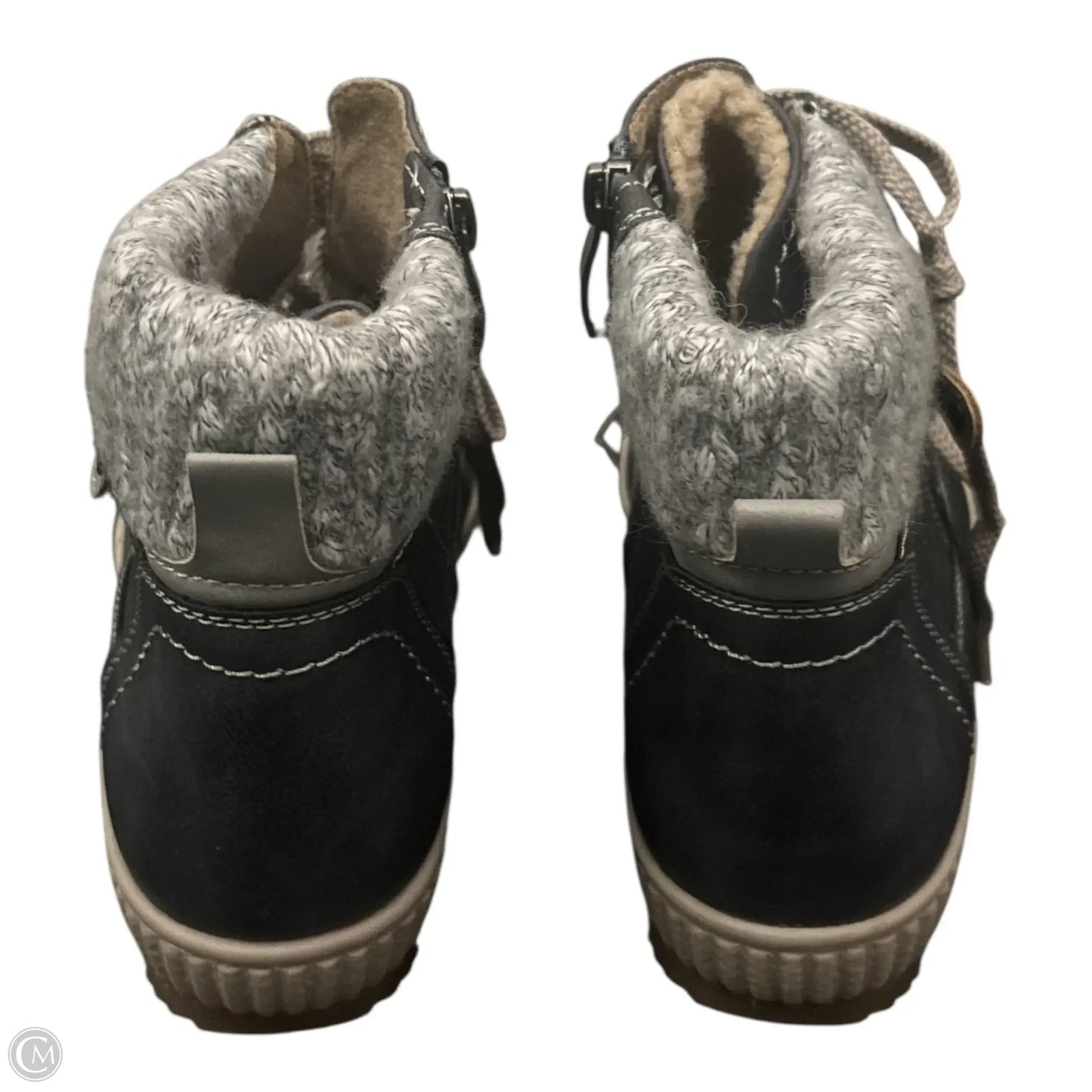 Boots Ankle Flats By Clothes Mentor In Black, Size: 10
