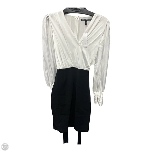 Dress Casual Midi By White House Black Market In Black & White, Size: 2