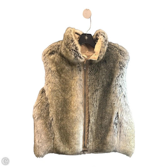 Vest Faux Fur & Sherpa By Weatherproof In Tan, Size: Xl
