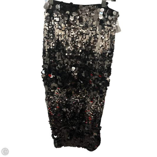 Skirt Maxi By Zara In Silver, Size: M
