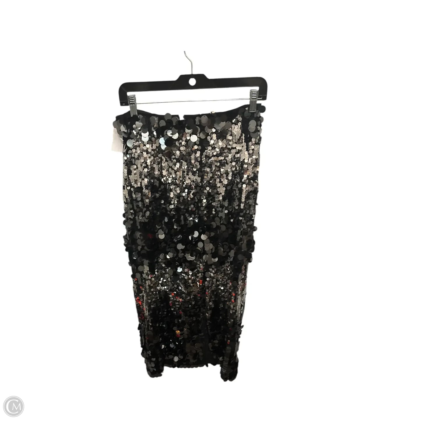 Skirt Maxi By Zara In Silver, Size: M