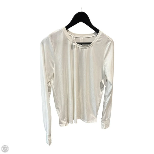 Athletic Top Long Sleeve Crewneck By Spanx In White, Size: M
