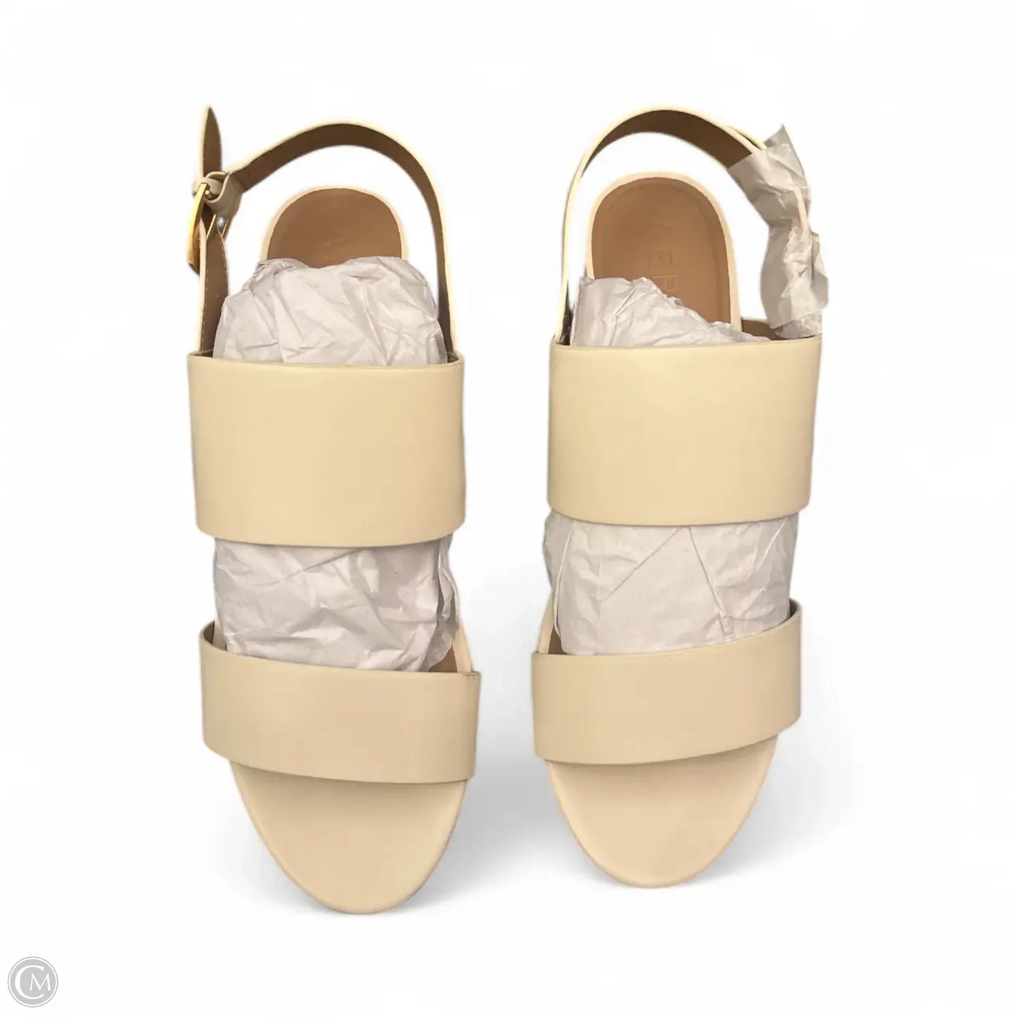 Sandals Heels Block By Aerosoles In Cream, Size: 10