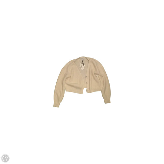 Sweater Cardigan By Pink Rose In Cream, Size: Xl