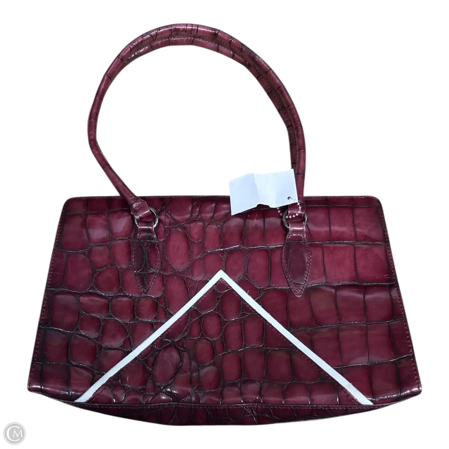 Handbag Leather By Dkny, Size: Medium