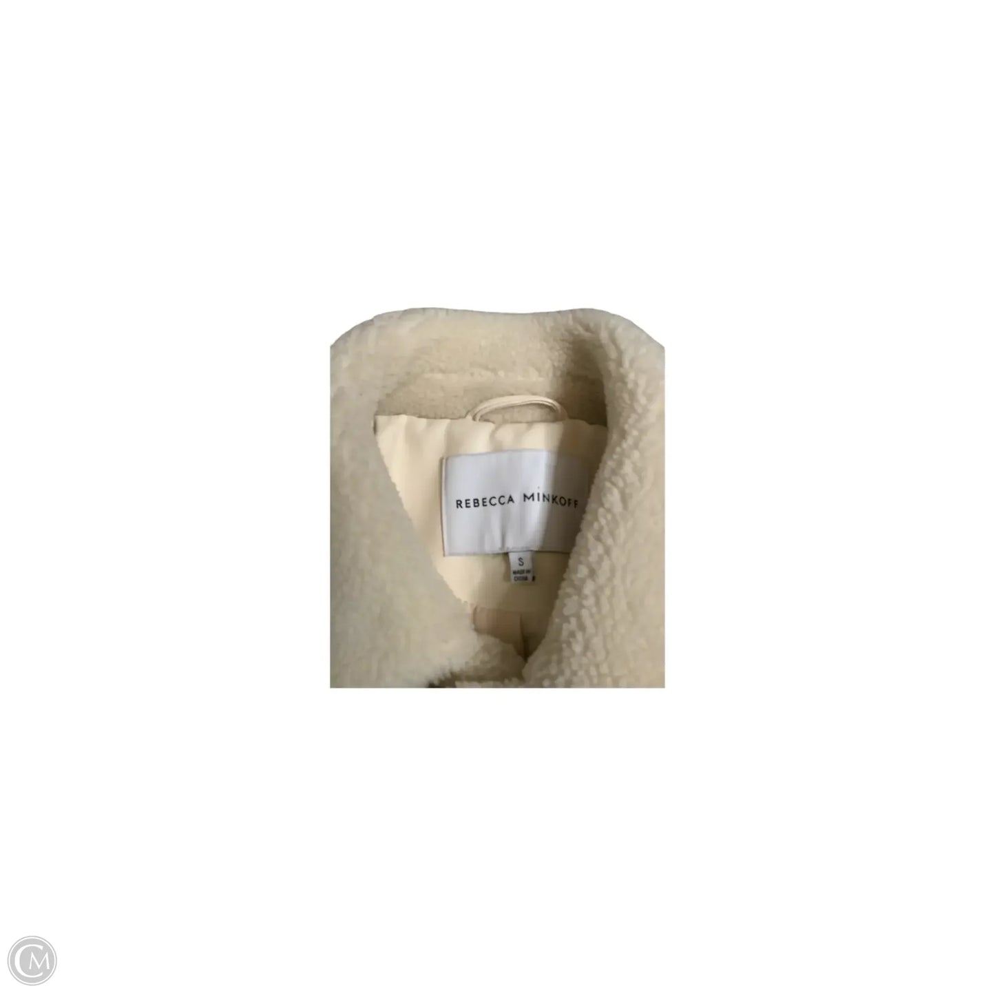 Jacket Designer By Rebecca Minkoff In Cream, Size: S