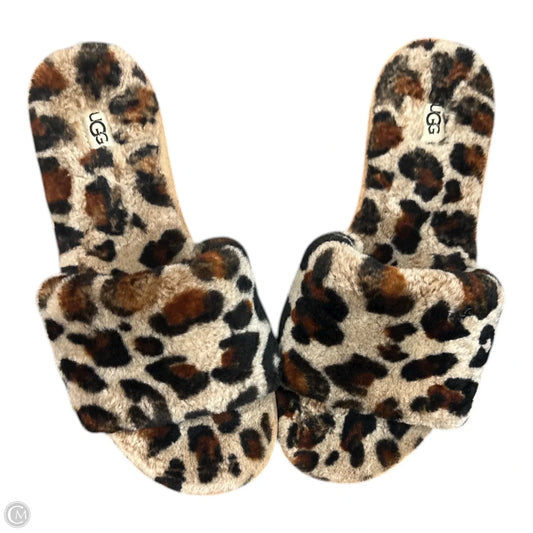 Slippers Designer By Ugg In Animal Print, Size: 9