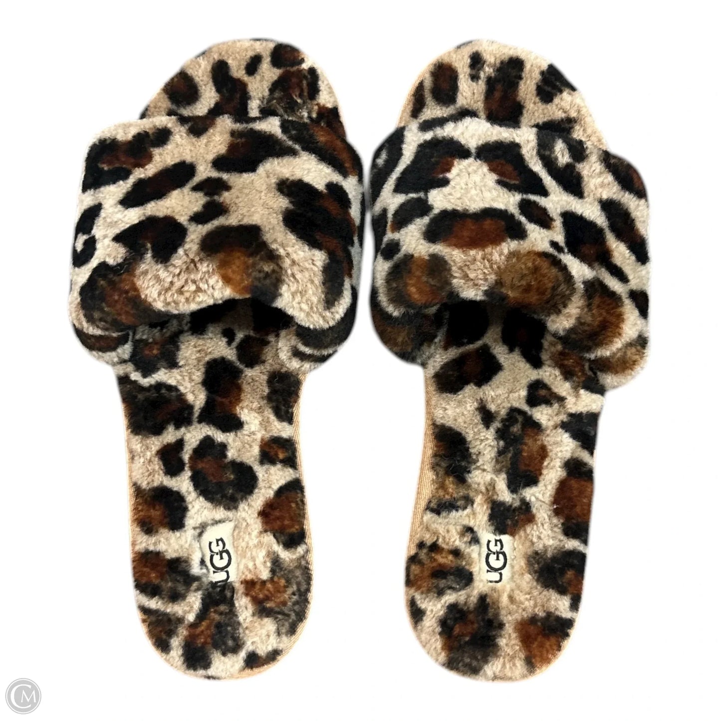 Slippers Designer By Ugg In Animal Print, Size: 9