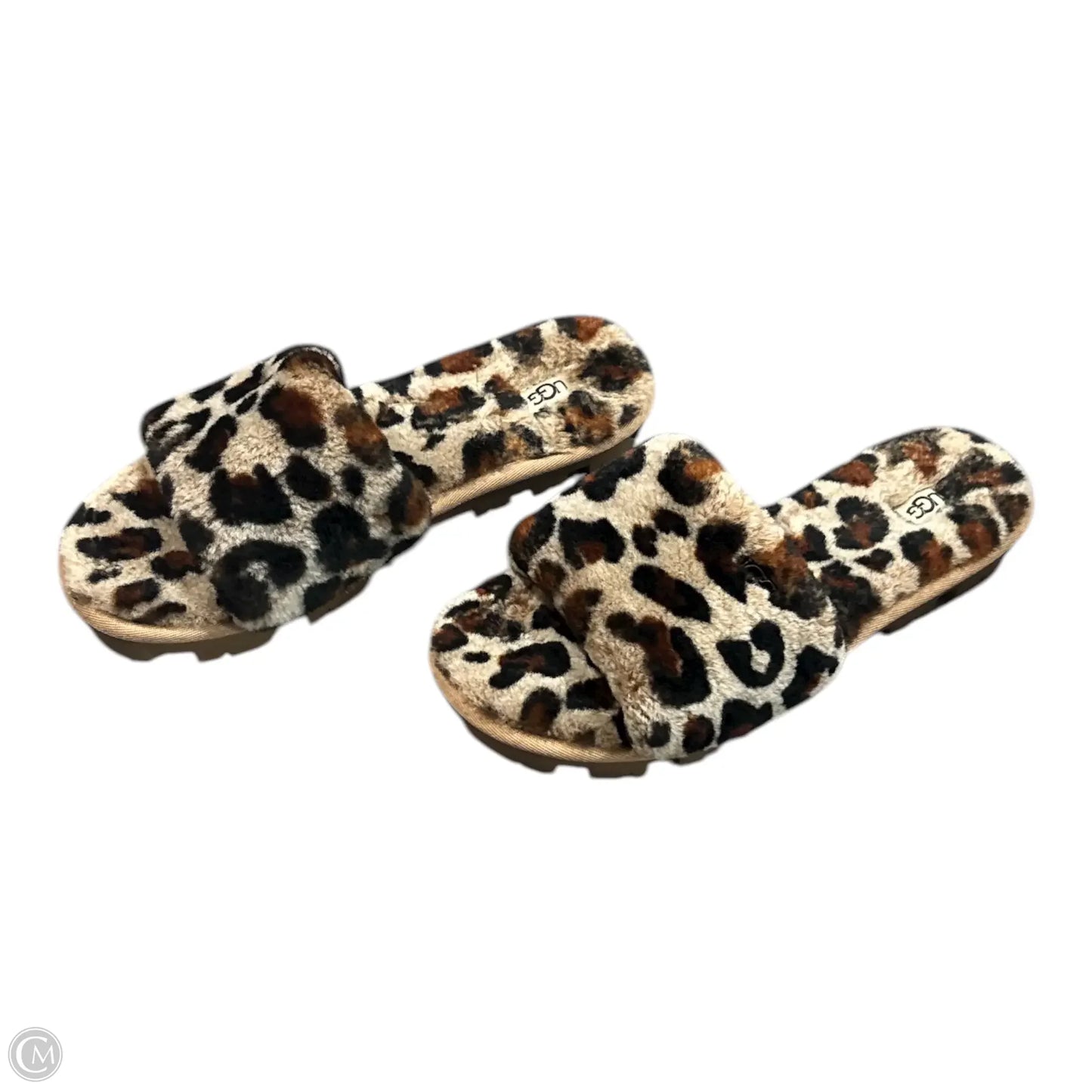 Slippers Designer By Ugg In Animal Print, Size: 9