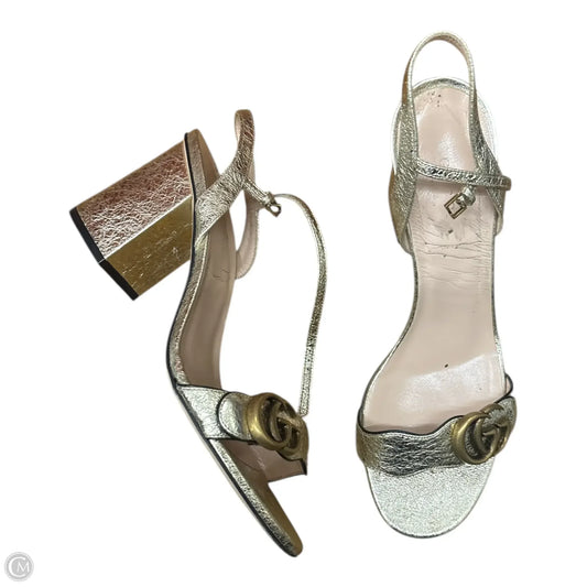 Shoes Luxury Designer By Gucci In Gold