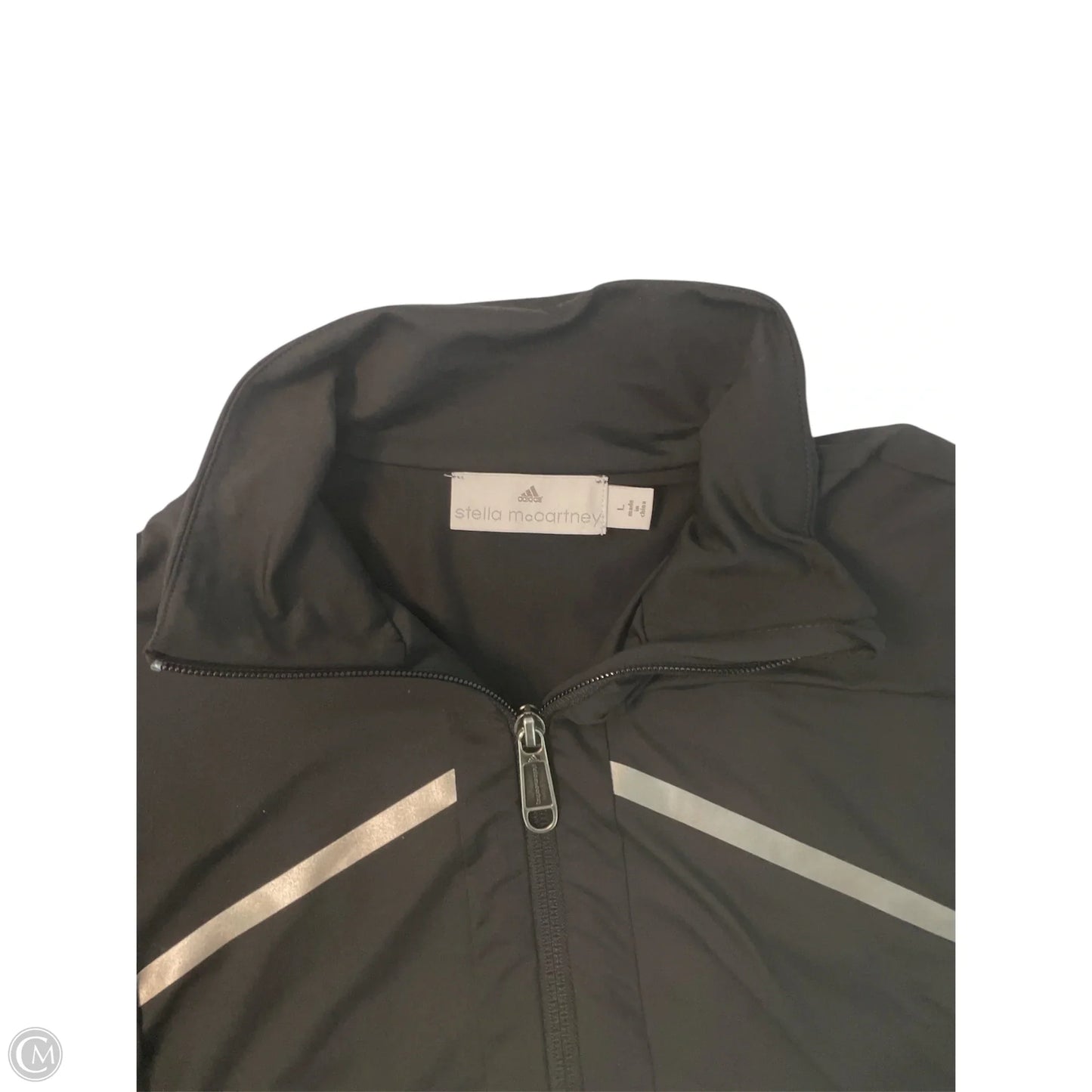Athletic Jacket By Adidas In Black, Size: L
