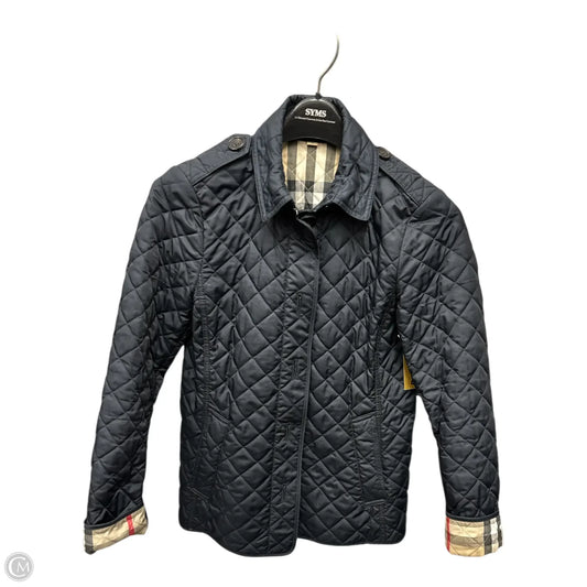 Jacket Luxury Designer By Burberry In Navy, Size: Xs