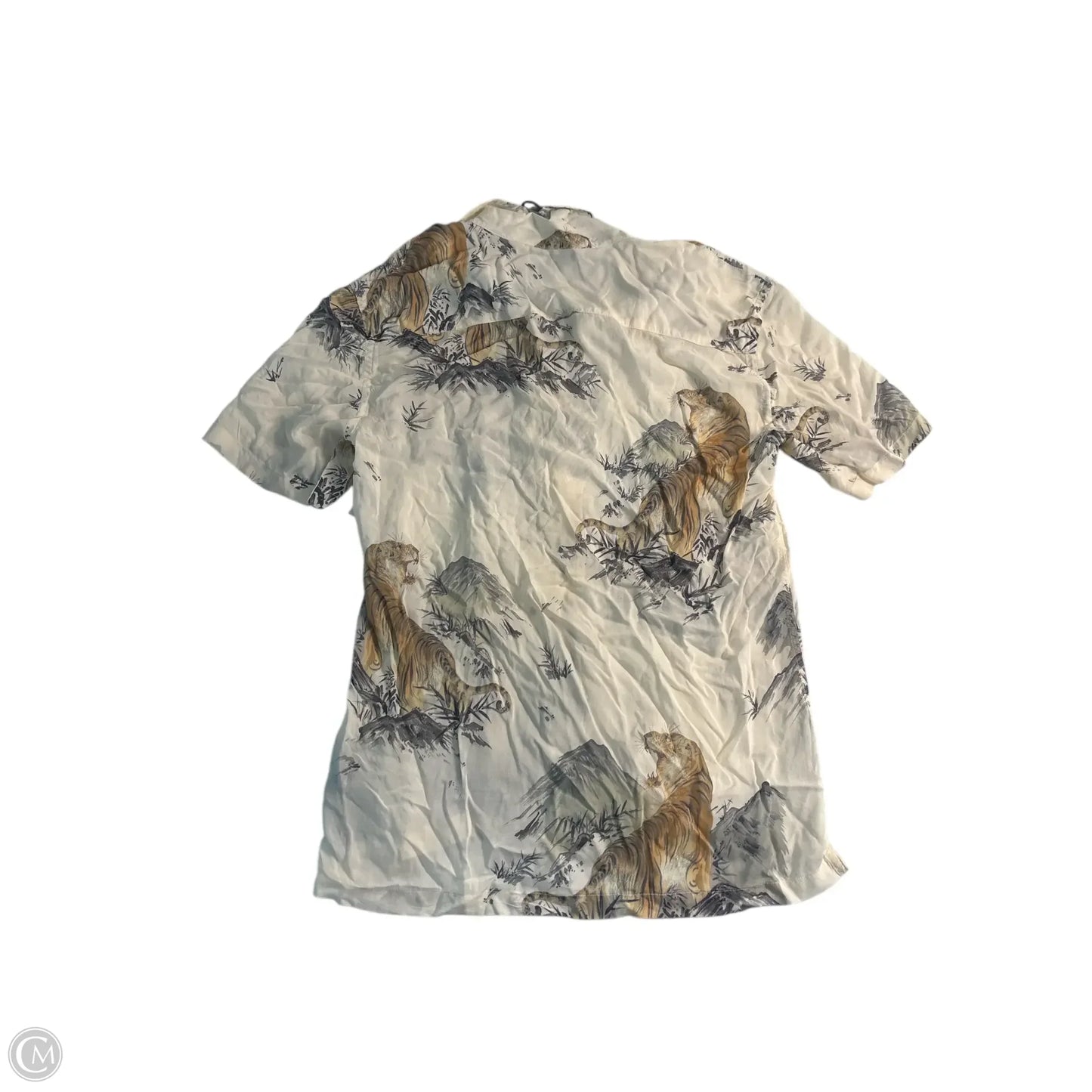 Top Short Sleeve Designer By All Saints In Cream, Size: M