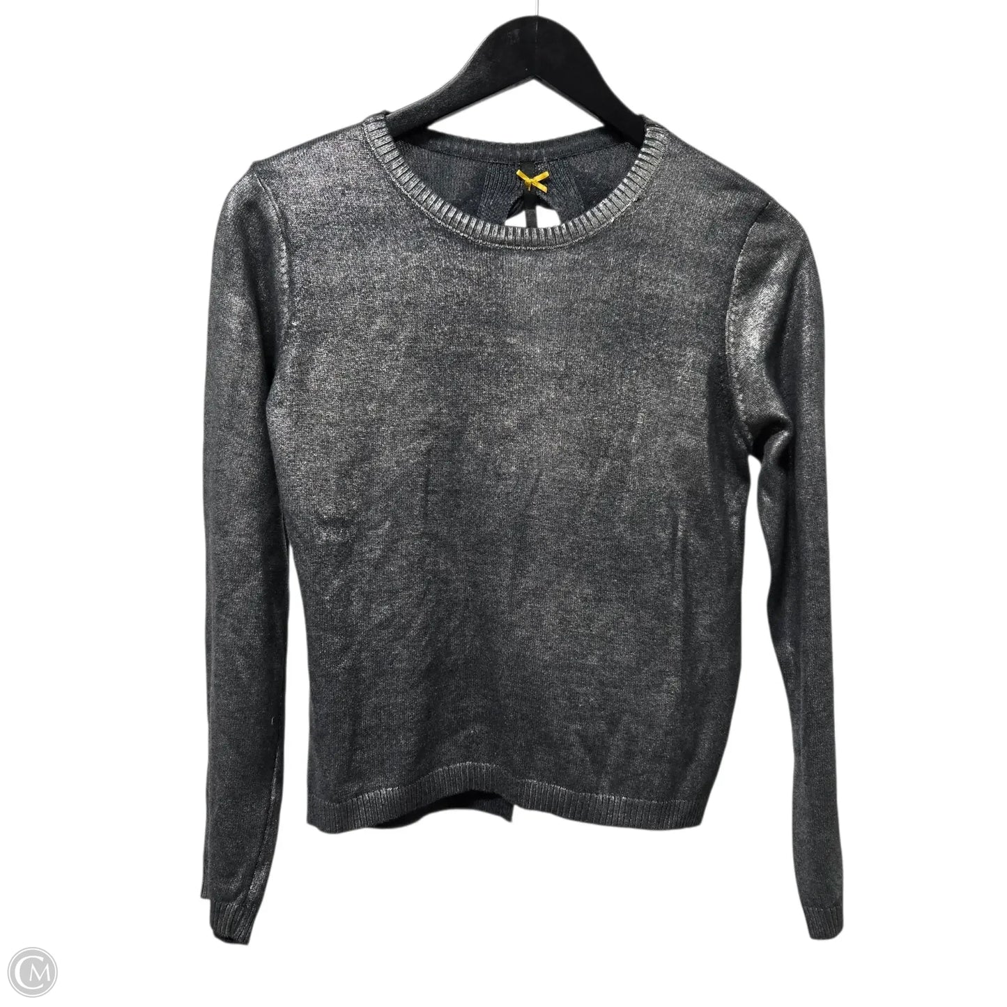 Top Long Sleeve Basic By Clothes Mentor In Silver, Size: S