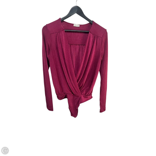 Bodysuit By Free People In Maroon, Size: M
