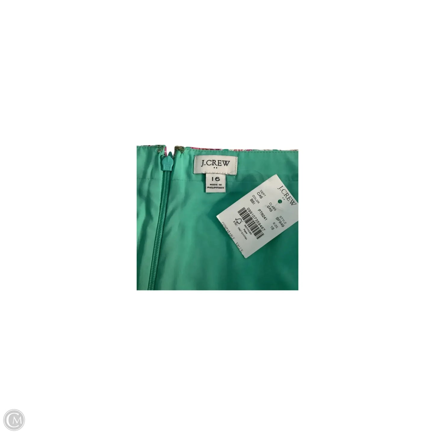 Skirt Midi By J. Crew In Green & Pink, Size: 16