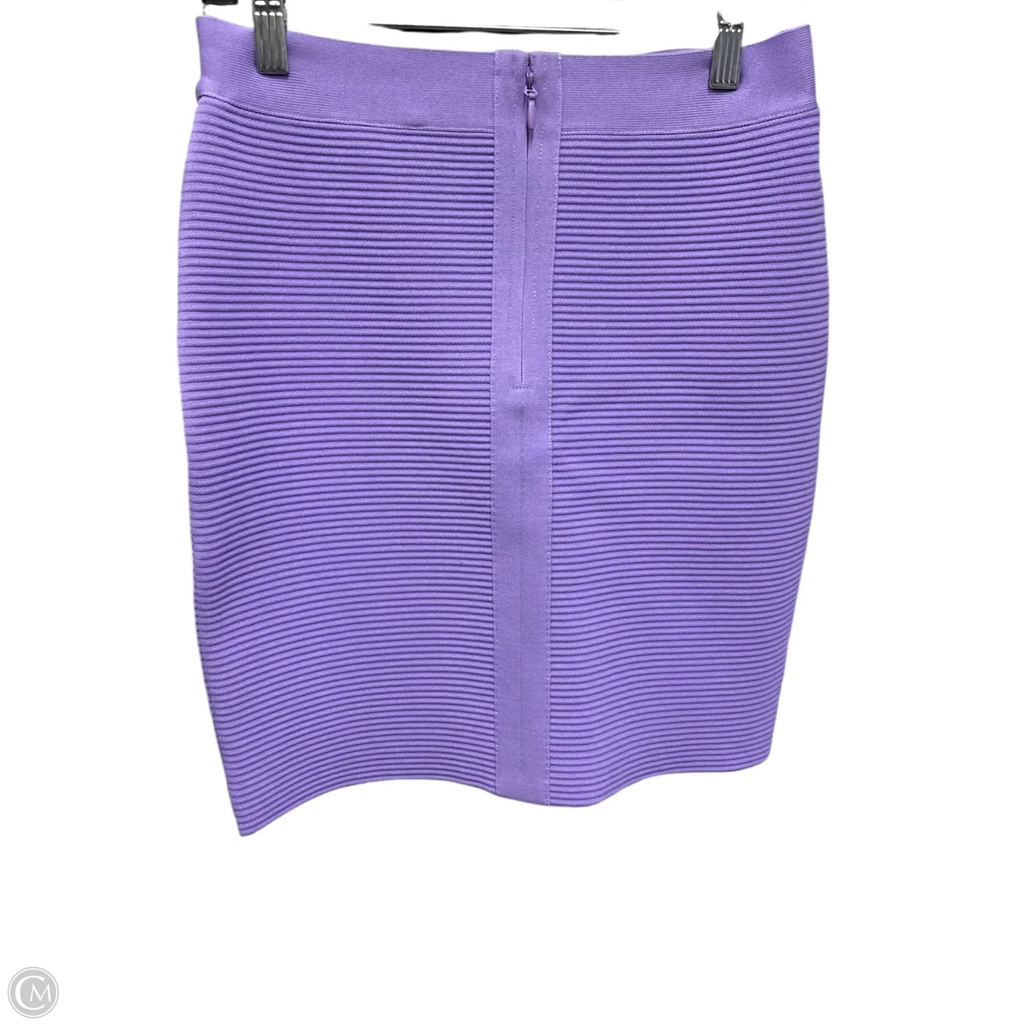 Skirt Luxury Designer By Herve Leger In Purple, Size: M