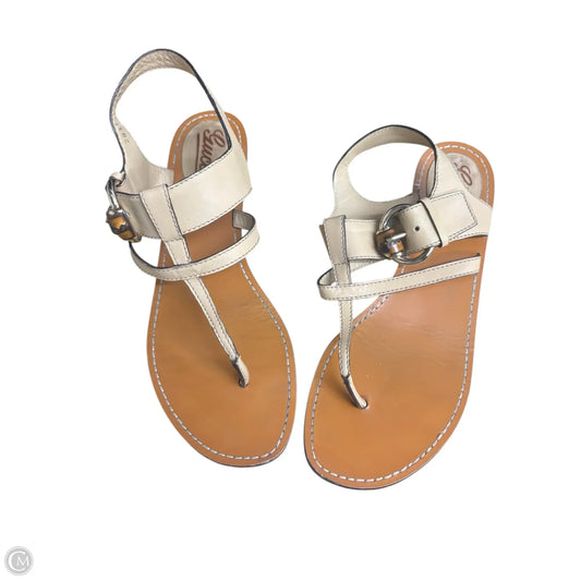Sandals Luxury Designer By Gucci In Tan, Size: 9.5