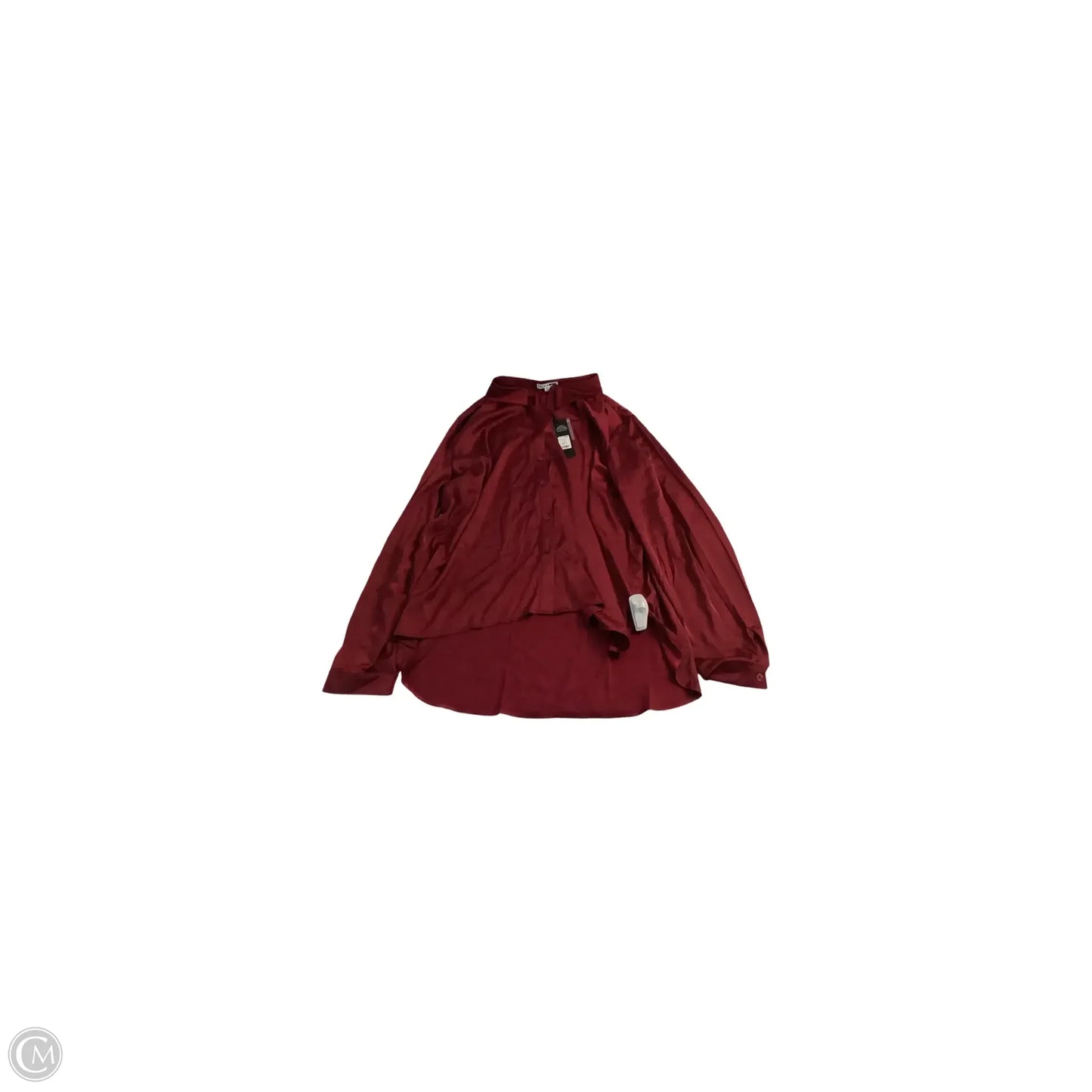 Top Long Sleeve Basic By Fashion Nova In Red, Size: 1x