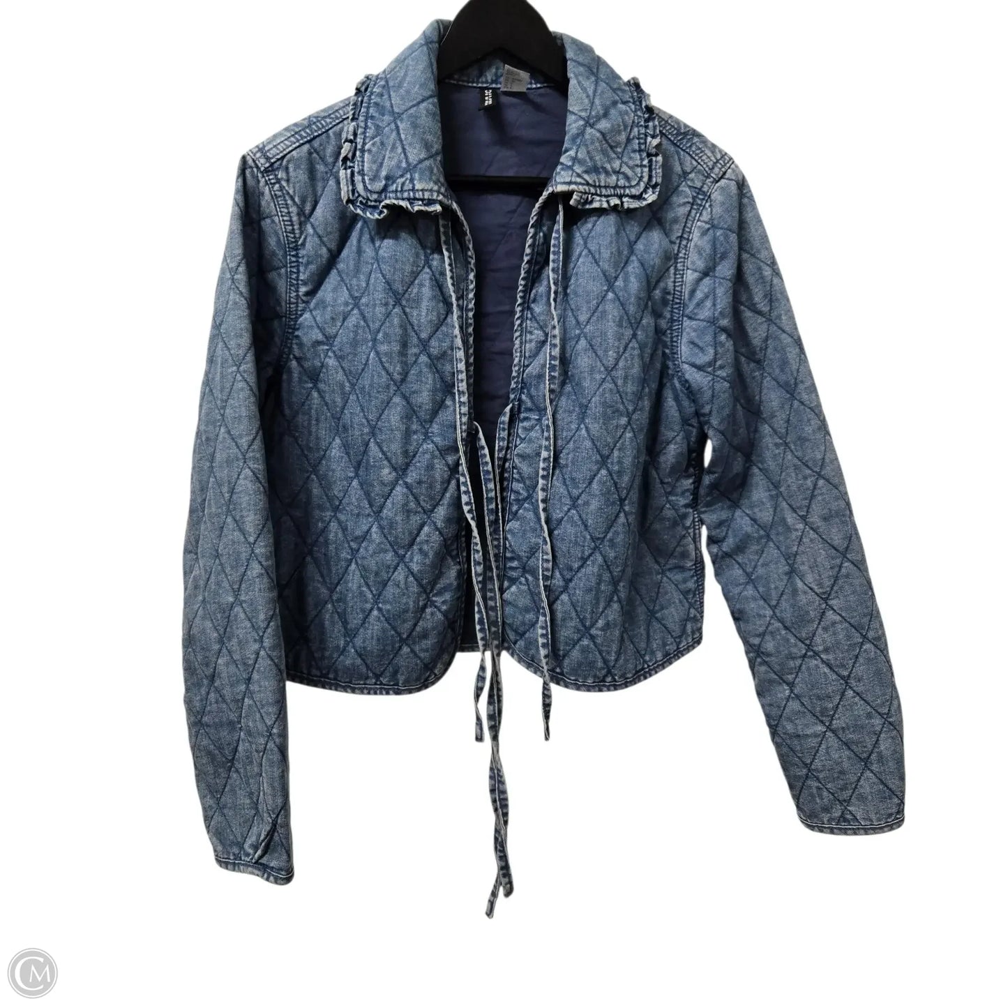 Jacket Denim By Divided In Blue, Size: S