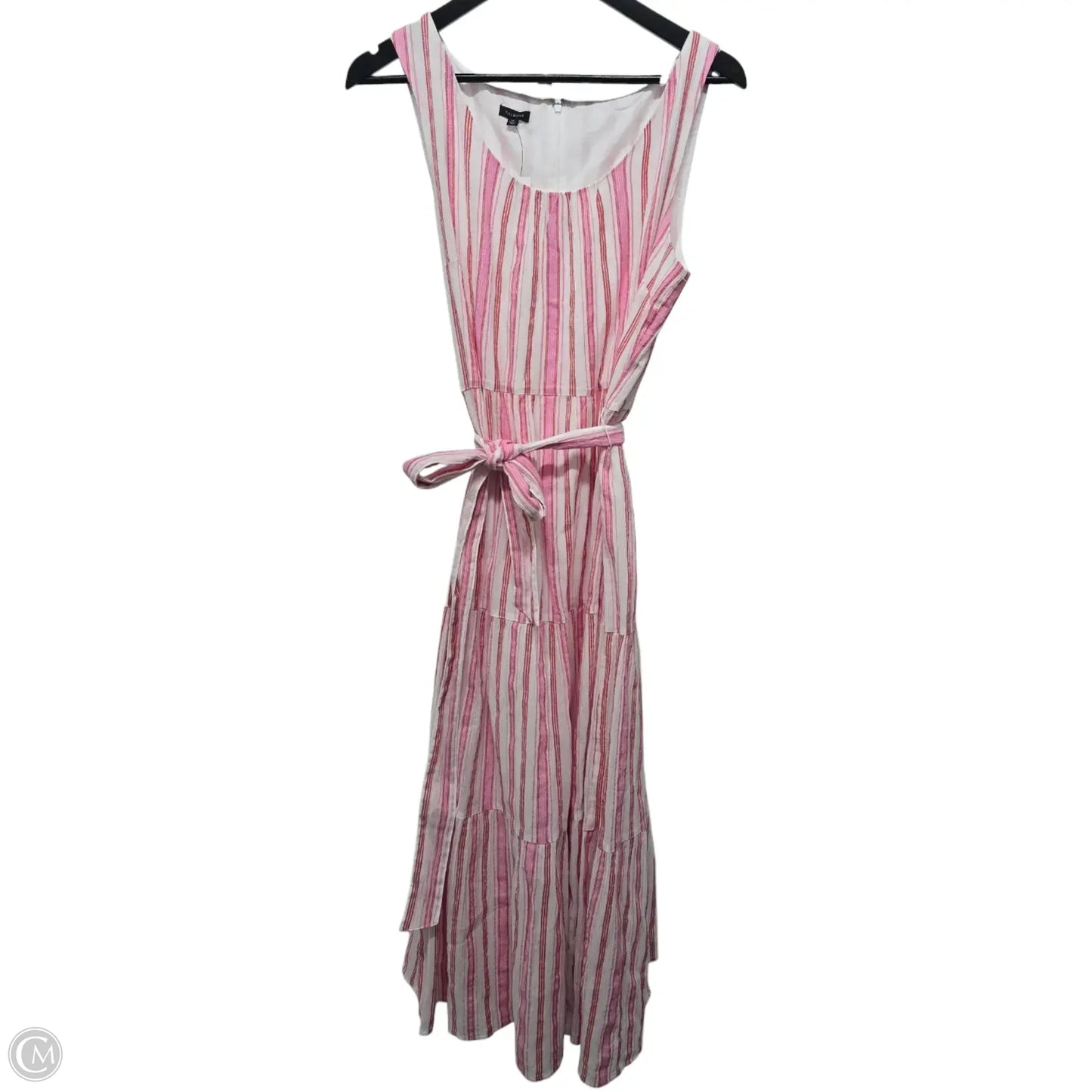 Dress Casual Midi By Talbots In Pink & Red, Size: 12