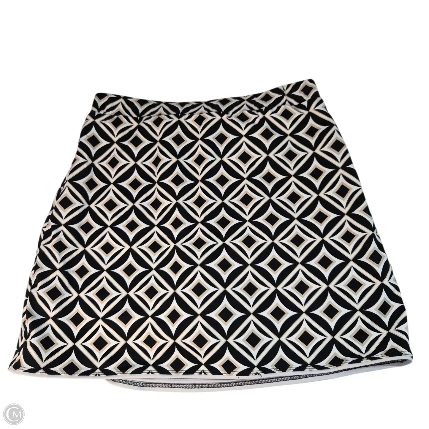 Athletic Skort By Lulu B In Black & White, Size: S