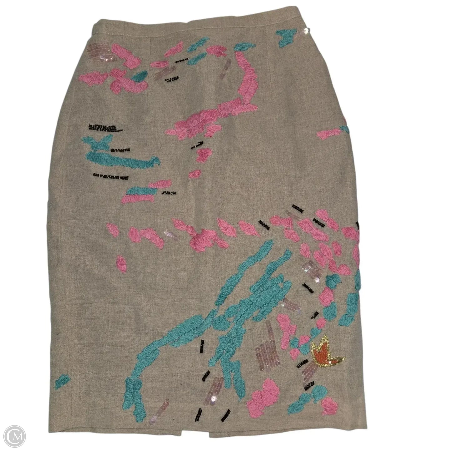 Skirt Midi By Anthropologie In Tan, Size: 0