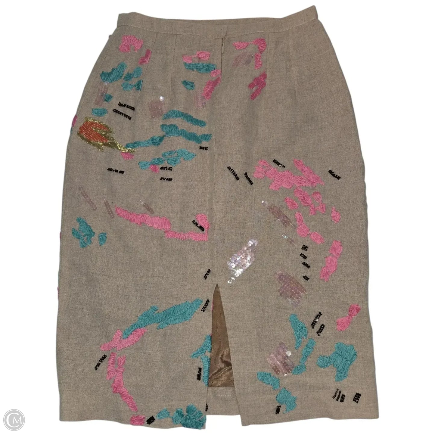 Skirt Midi By Anthropologie In Tan, Size: 0