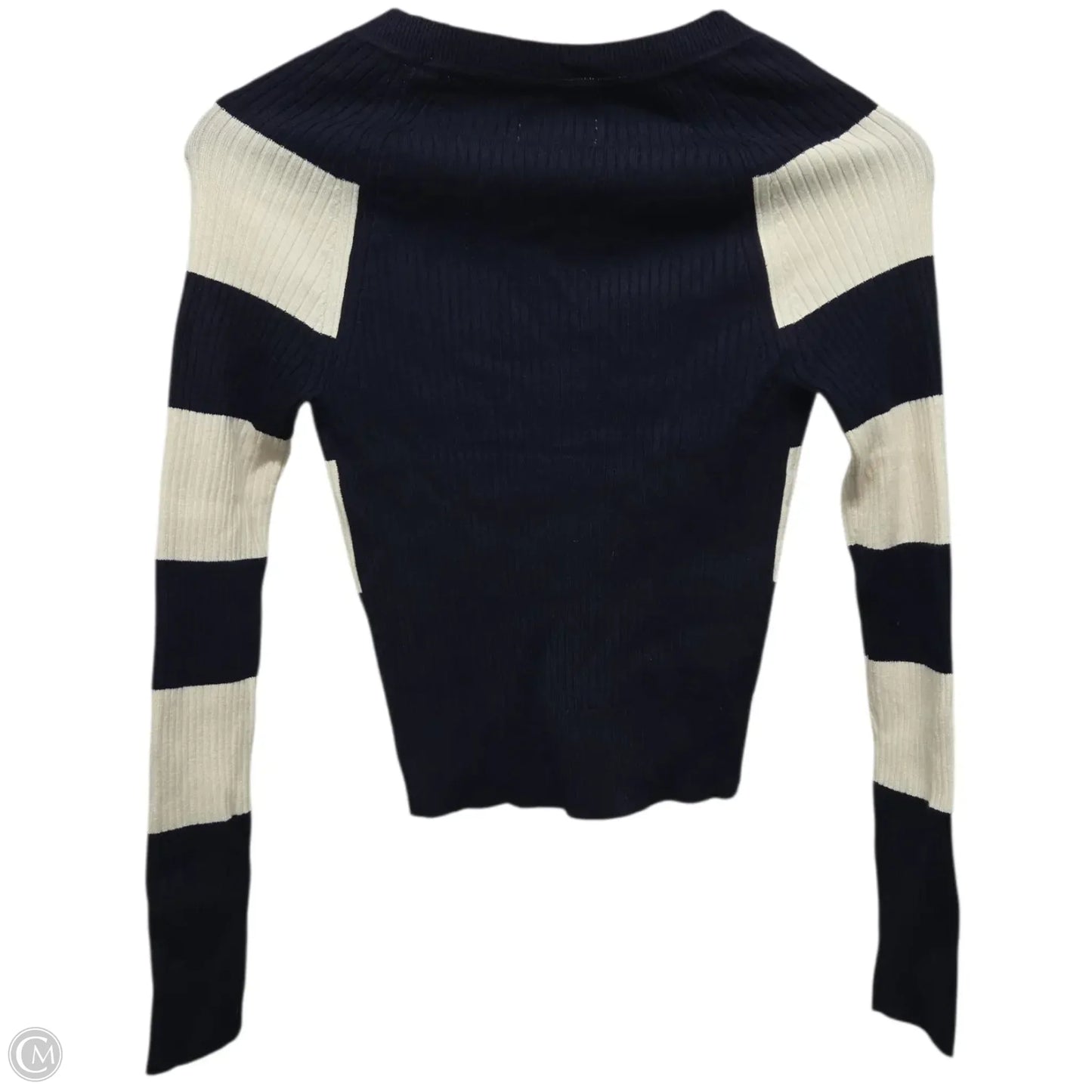 Cardigan By Maeve In Blue & White, Size: Xs