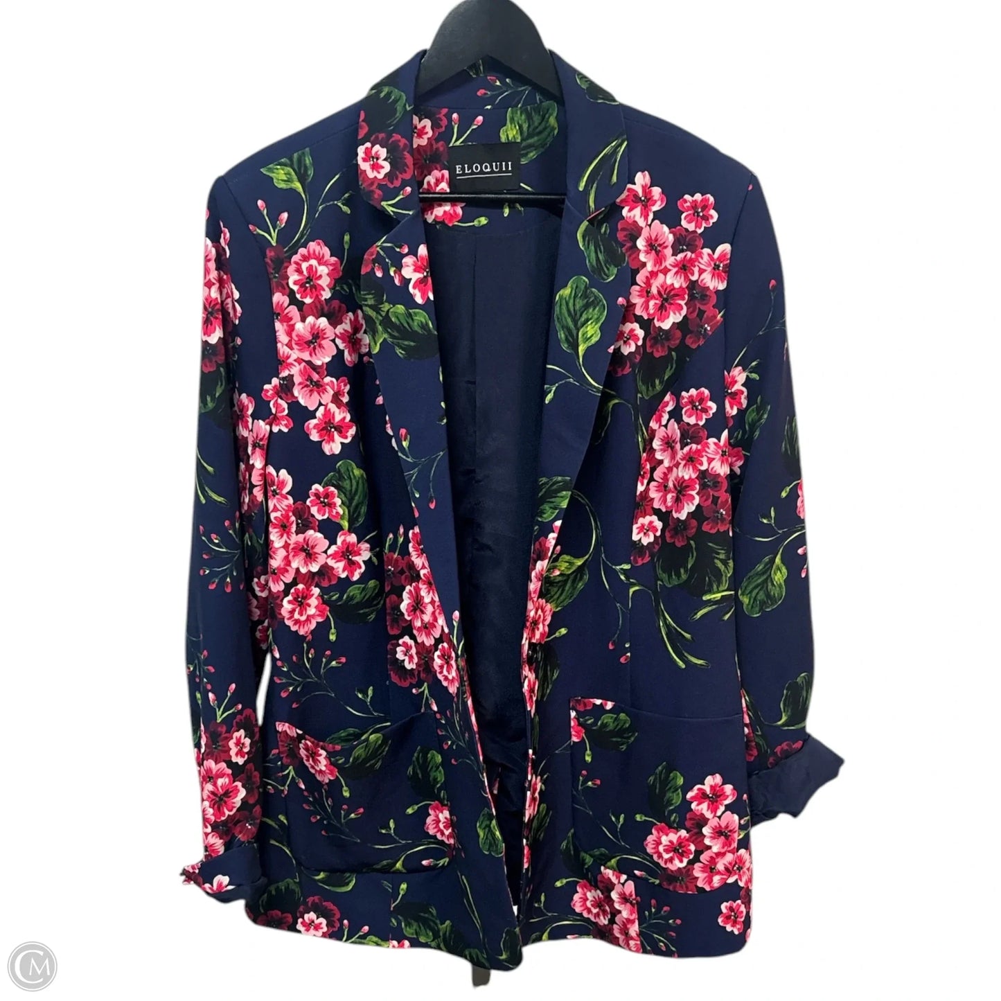 Blazer By Eloquii In Floral Print, Size: 18