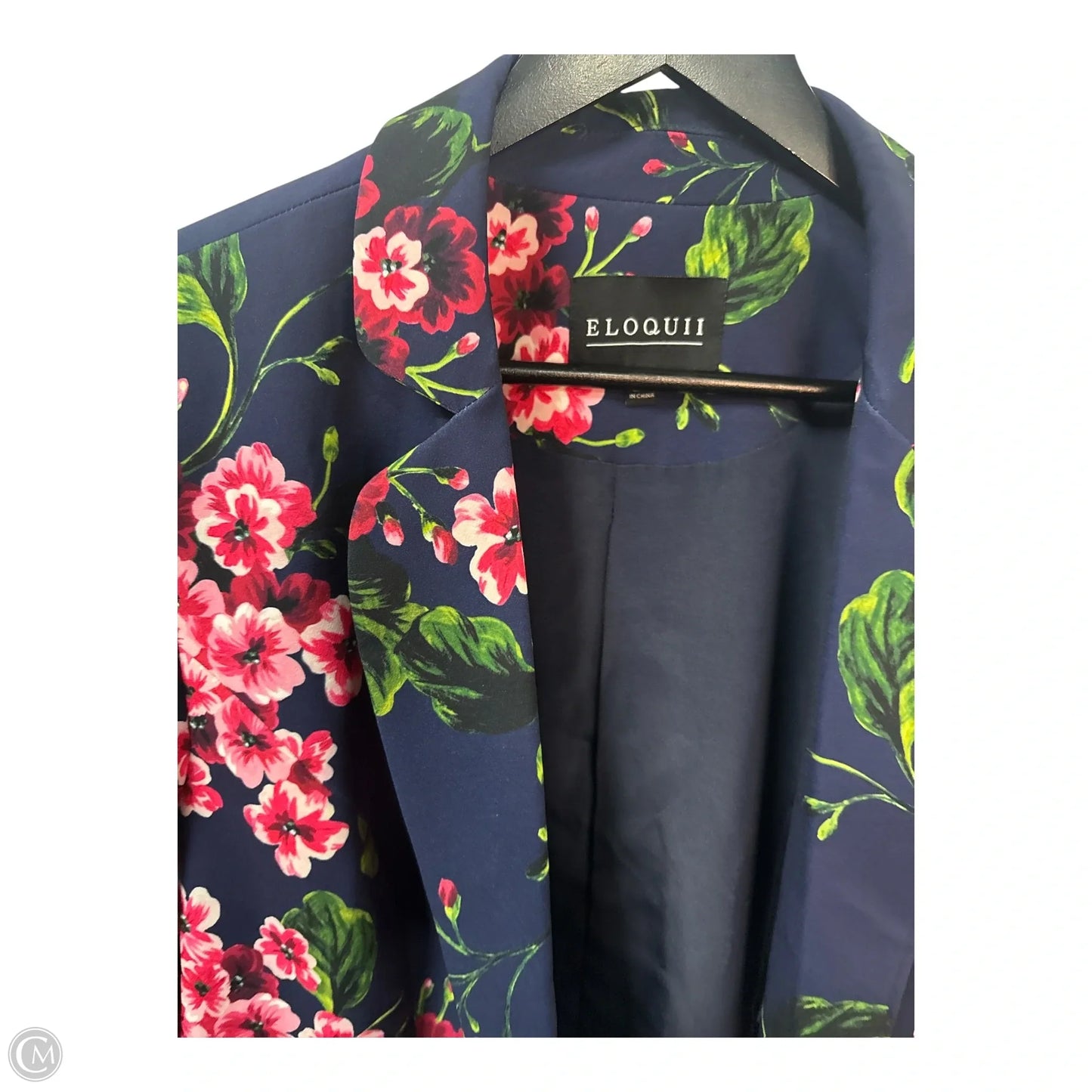 Blazer By Eloquii In Floral Print, Size: 18