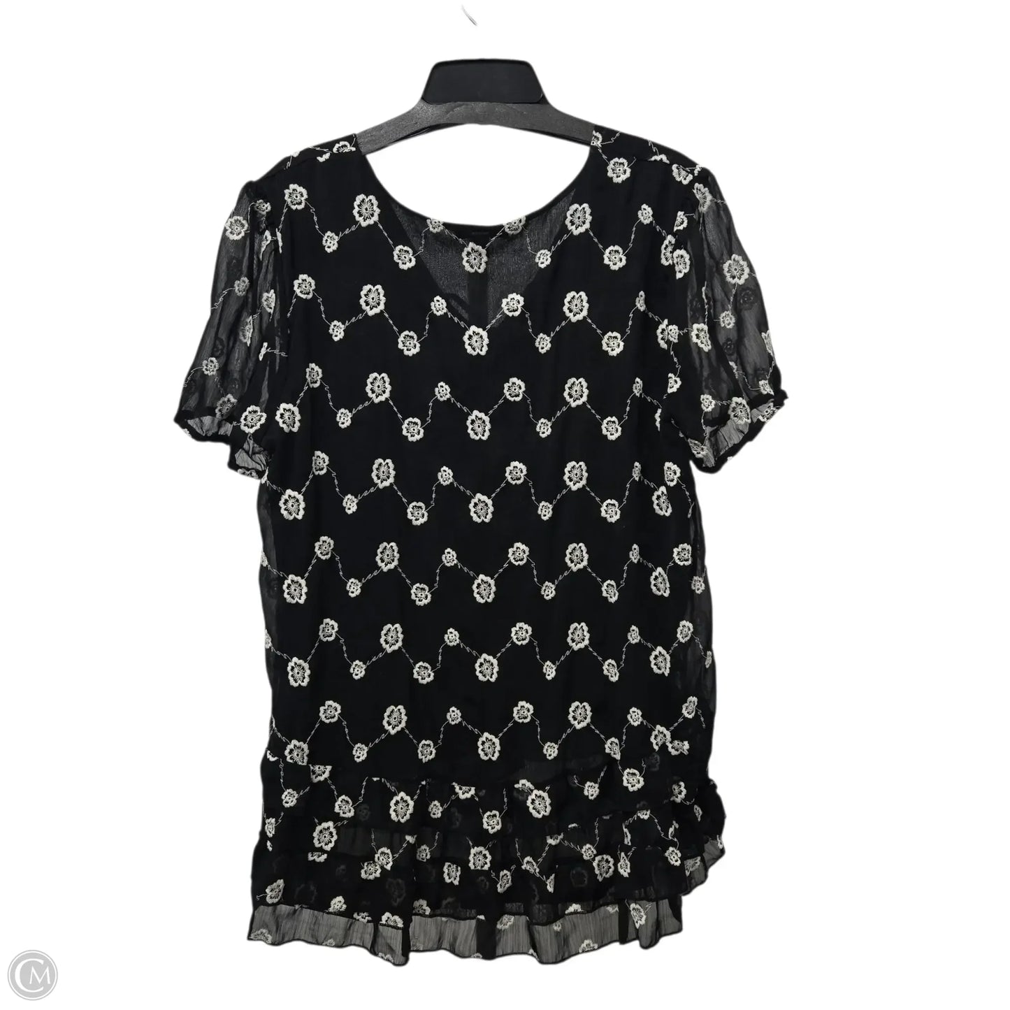 Top Short Sleeve Basic By Cato In Black, Size: Xl