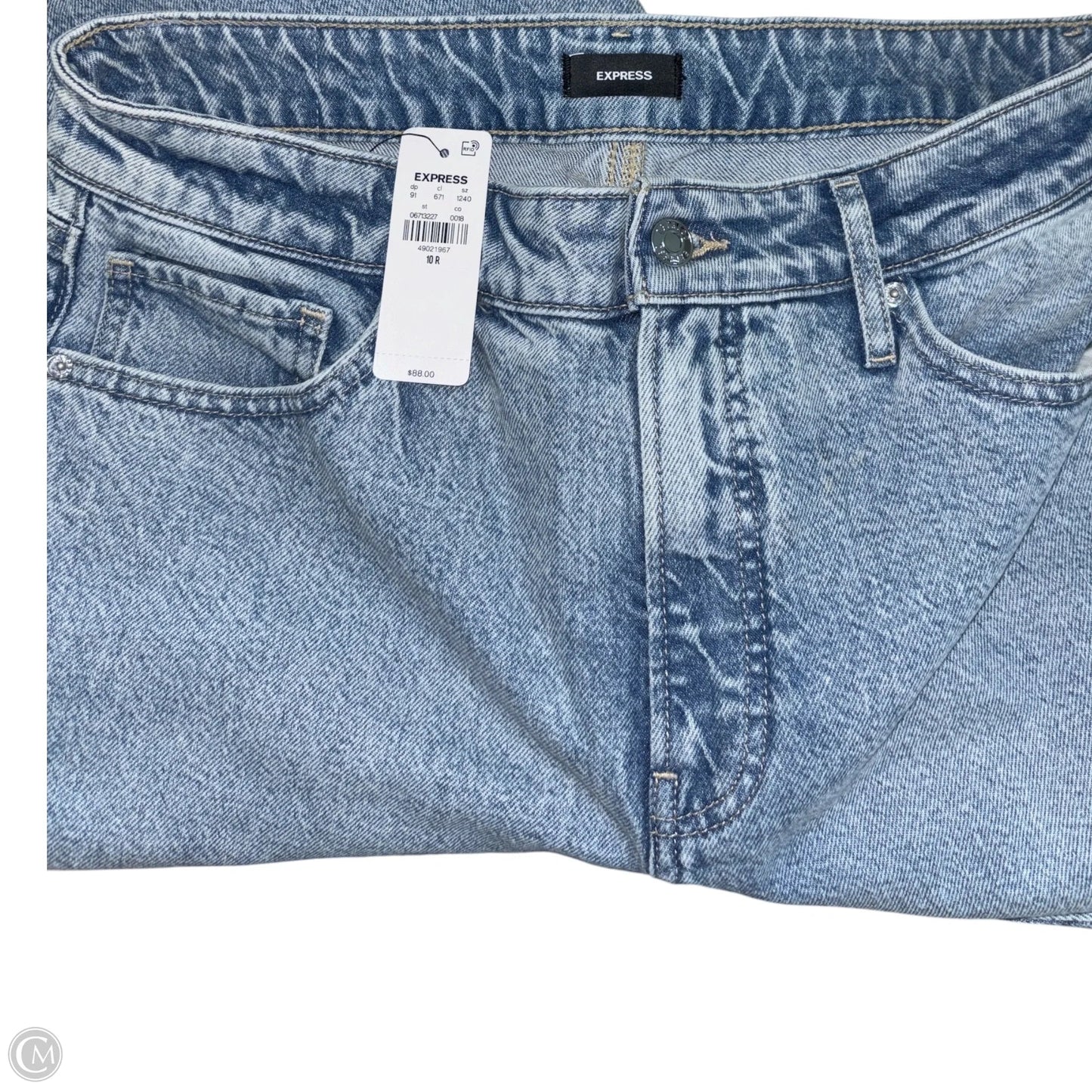 Jeans Wide Leg By Express In Blue, Size: 10