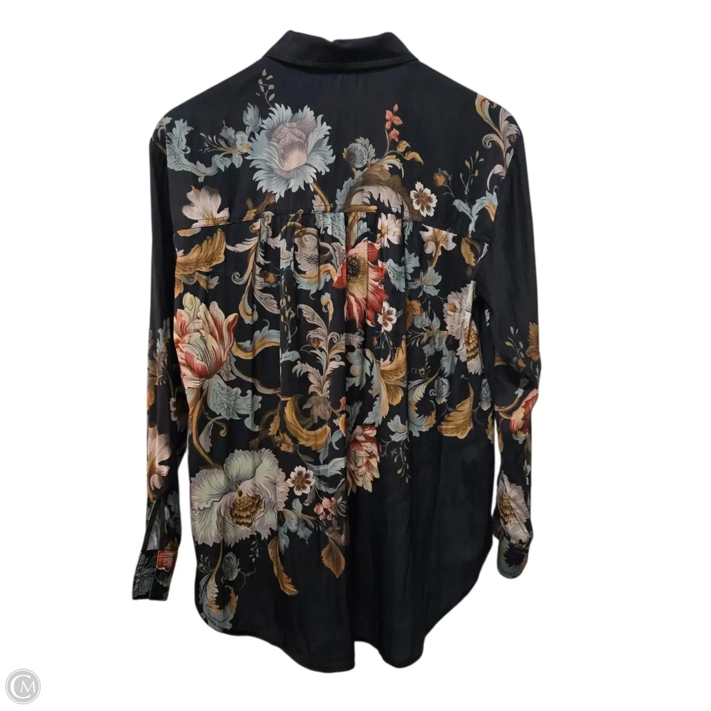 Top Long Sleeve Basic By Anthropologie In Black, Size: S