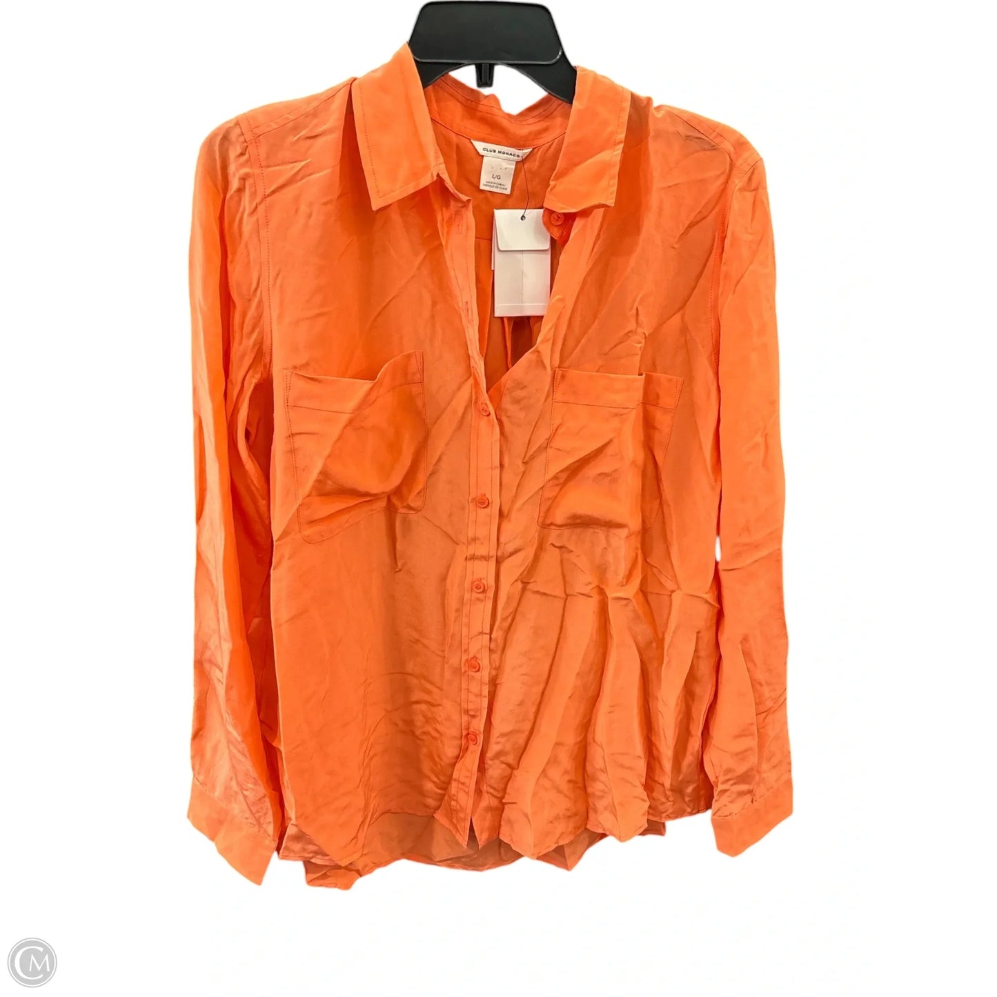Top Long Sleeve Basic By Club Monaco In Orange, Size: L