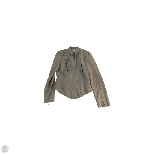 Jacket Leather By Tracy Reese In Taupe, Size: 8