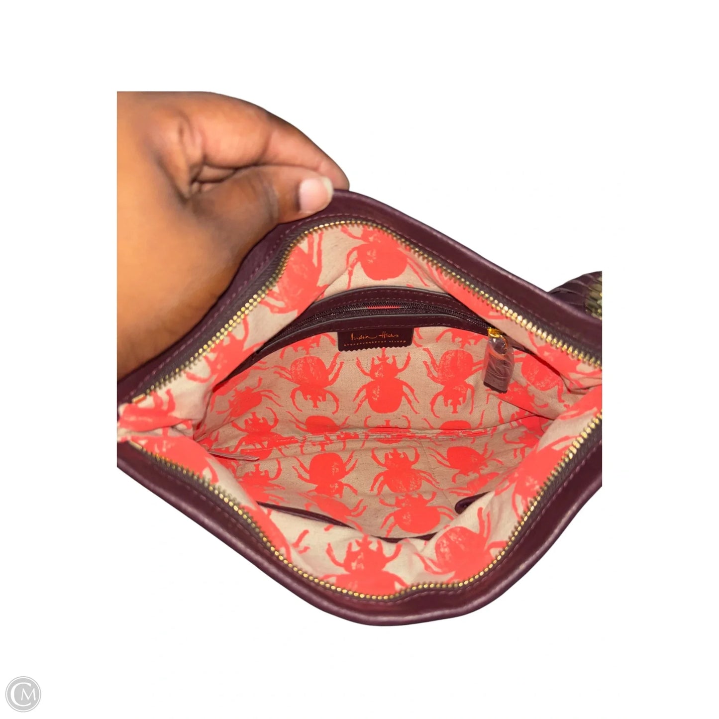 Clutch Leather By Clothes Mentor, Size: Large