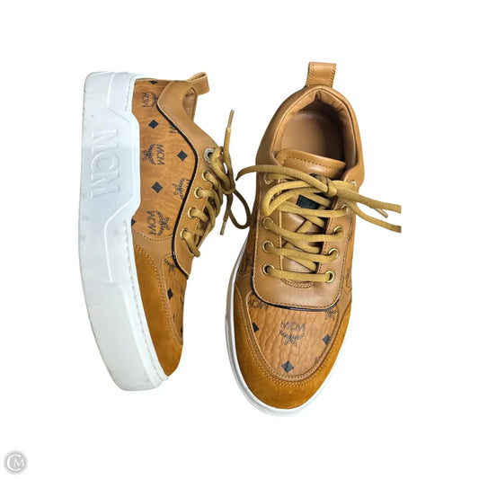 Shoes Luxury Designer By Mcm In Brown, Size: