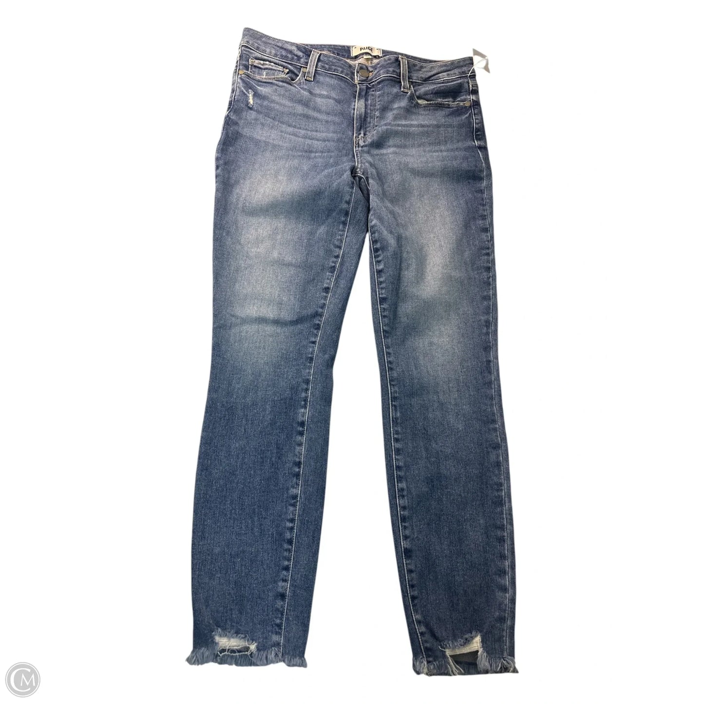 Jeans Skinny By Paige In Blue, Size: 12
