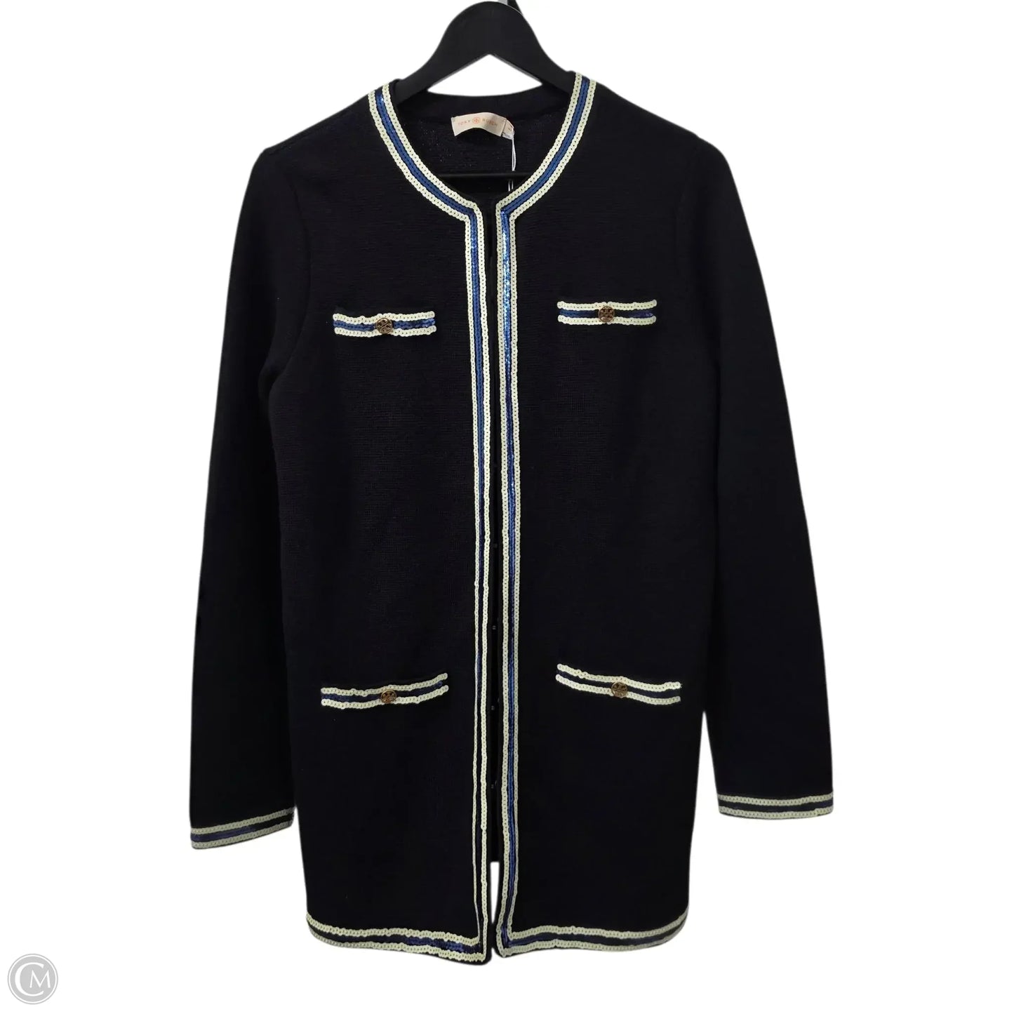 Cardigan Designer By Tory Burch In Navy, Size: M