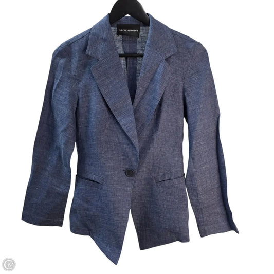 Blazer By Emporio Armani In Blue, Size: Xs