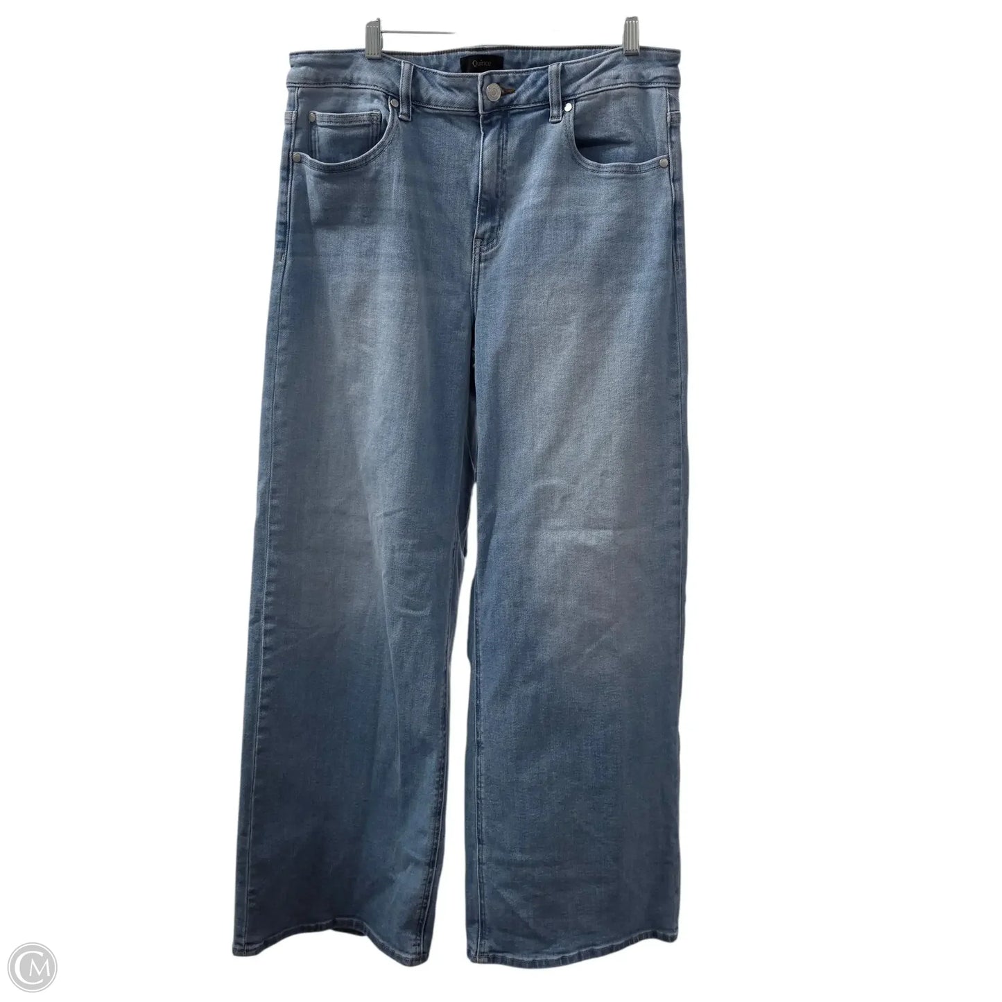 Jeans Wide Leg By Quince In Blue, Size: 14